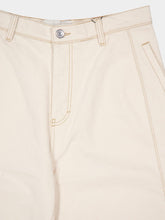 Ami Paris Off-White Cotton Wide Fit Jeans