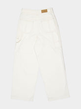 Ami Paris White Cream Cotton Worker Trousers
