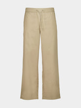 Ami Paris Beige Cotton Elasticated Waist Trousers