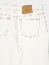 Ami Paris White Cream Wide Fit Denim Trousers
