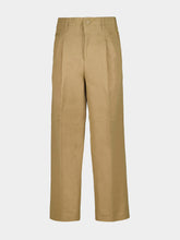Ami Paris Mastic Beige Carrot-Fit Trousers