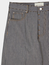 Ami Paris Indigo and Ecru Striped Baggy-Fit Cotton Jeans