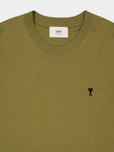 Ami Paris Bronze Green Cotton Ami De Coeur T-Shirt