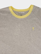Ami Paris Grey and Yellow Ami De Coeur Cotton T-Shirt