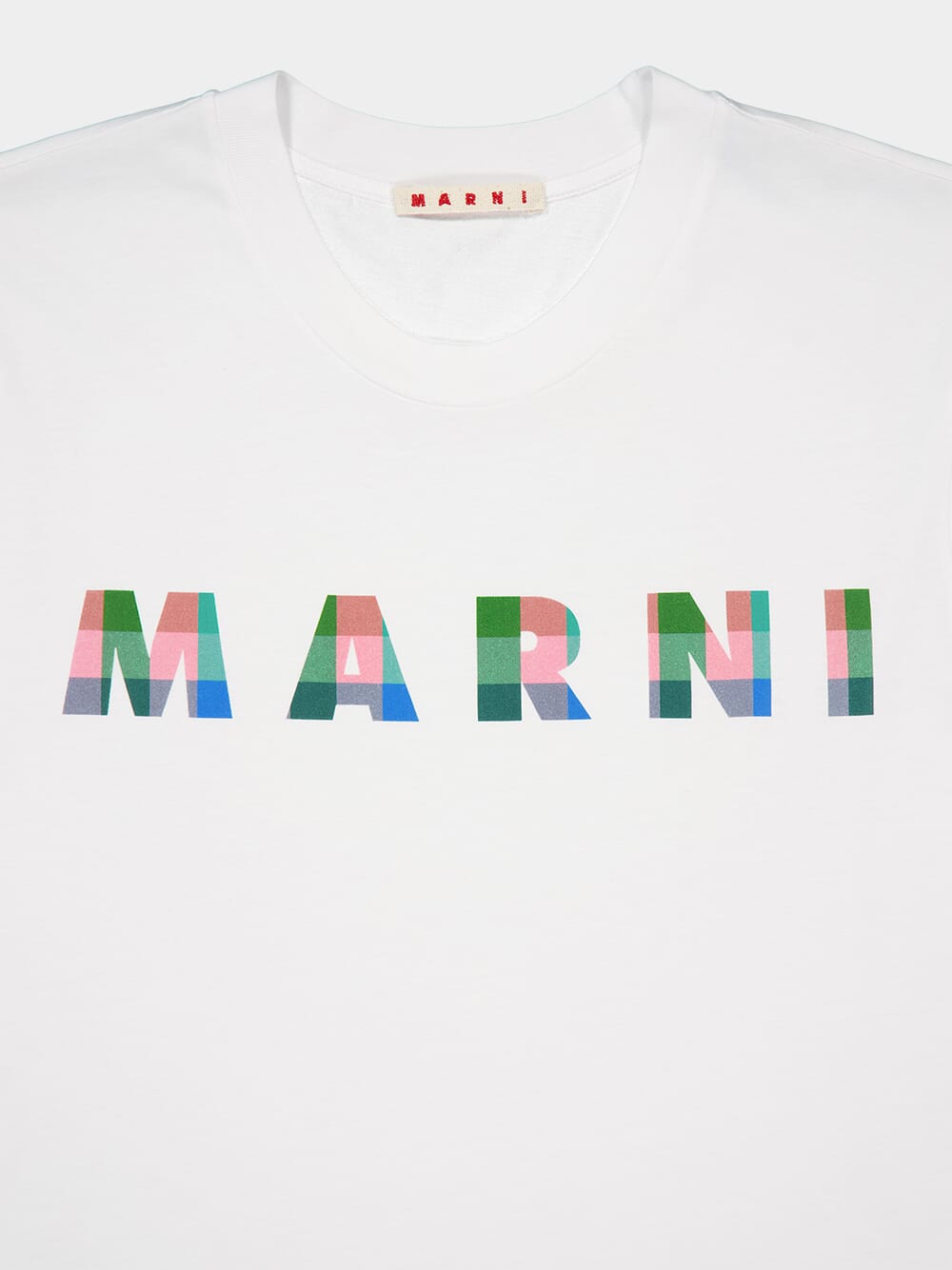 Gingham Logo Cotton T-Shirt