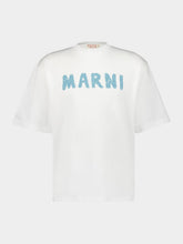 Marni White Logo Printed Crewneck T-Shirt