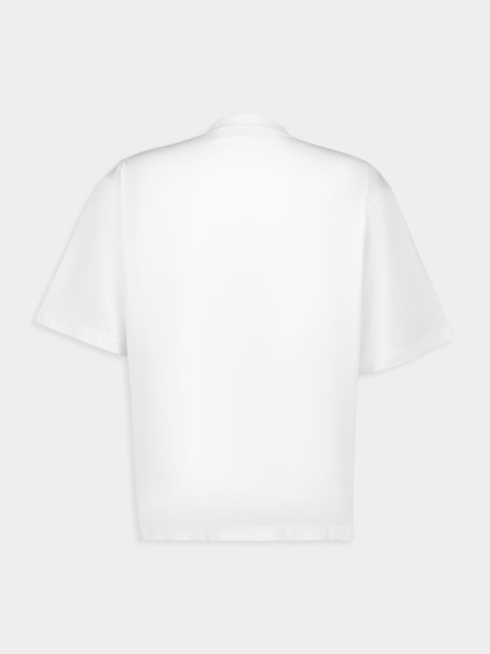 White T-shirt with Checked Marni Logo