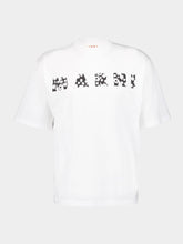Marni Lily White T-Shirt with Floral Logo Print