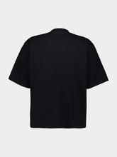Marni Black Cotton T-Shirt with Mohair Patches