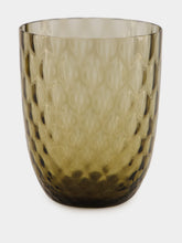 Nasonmoretti Brown Optic Twisted Idra Water Glass