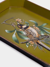 Les Ottomans Hand-Painted Bird Iron Tray
