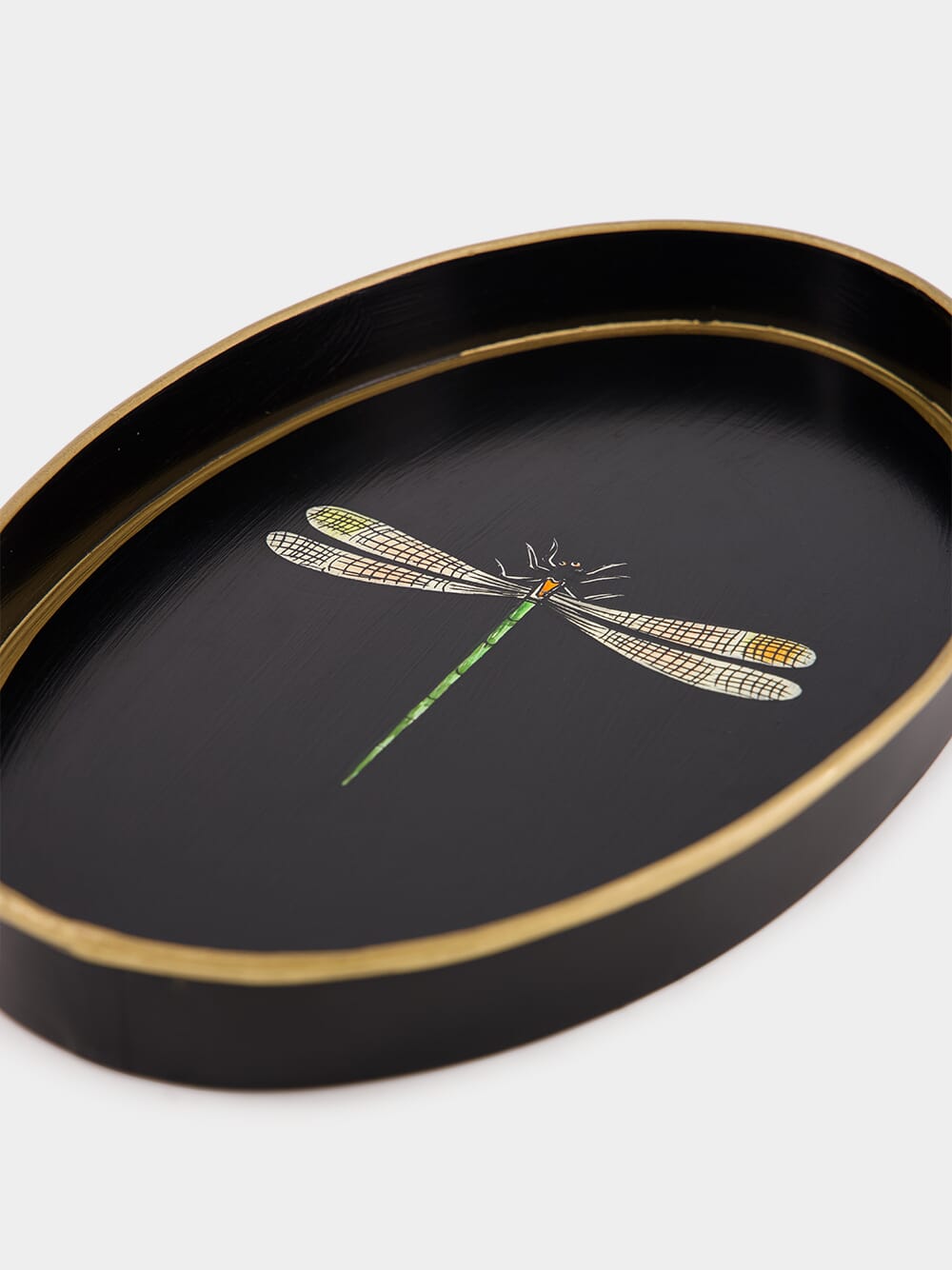 Dragon Fly Iron Oval Tray