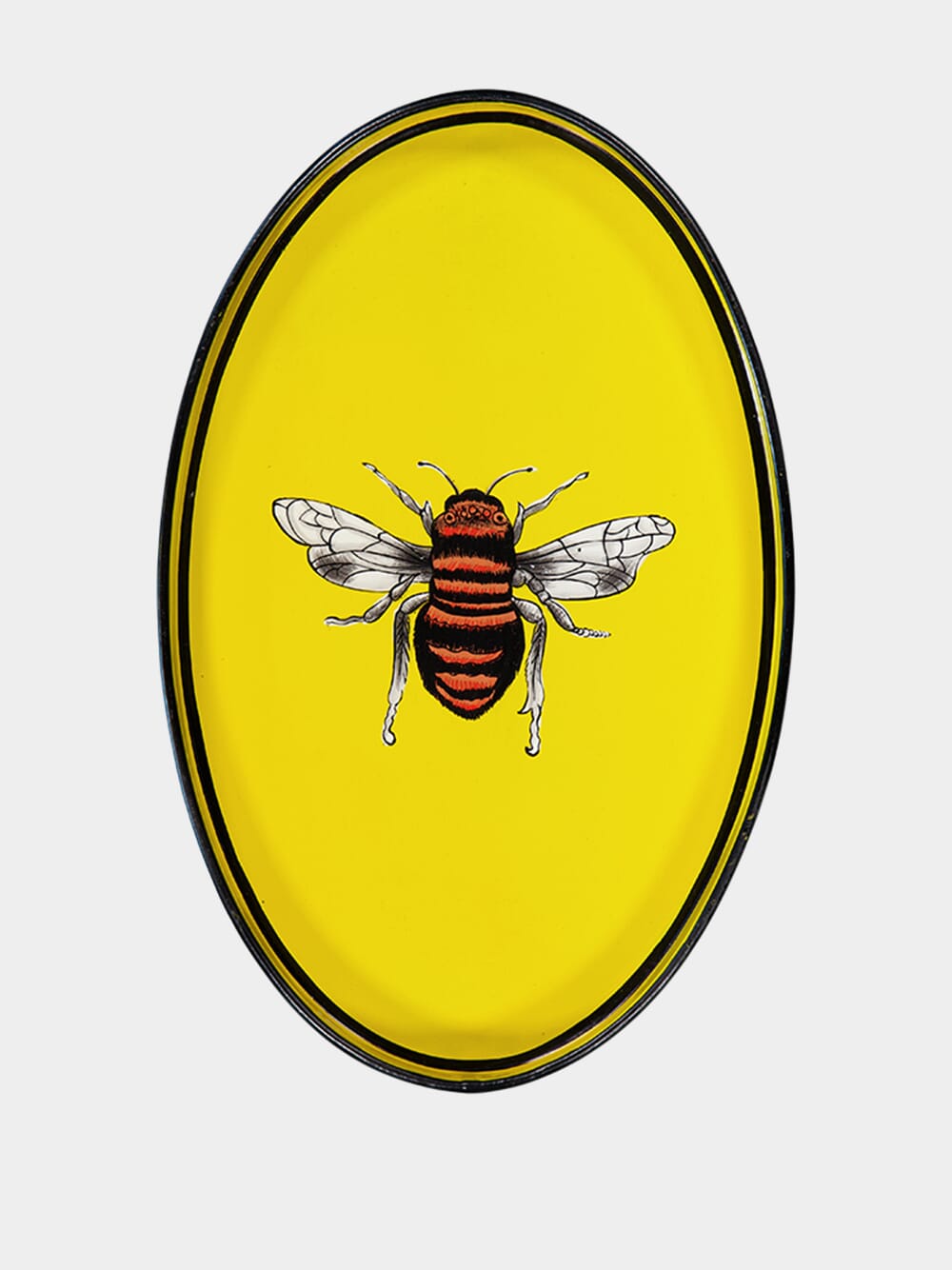 Yellow Bee Handpainted Iron Tray