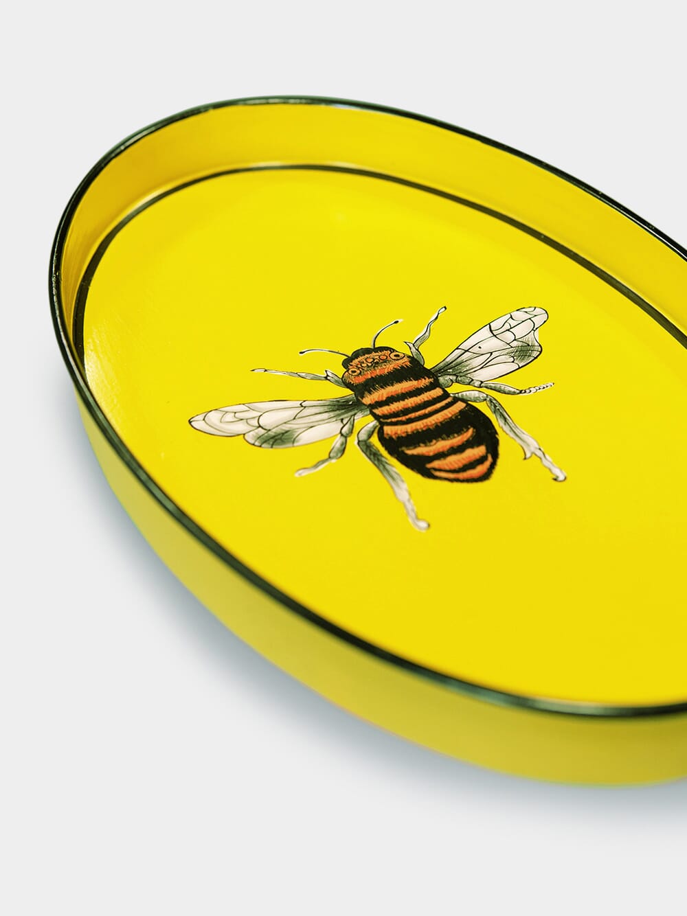 Yellow Bee Handpainted Iron Tray