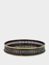 Les Ottomans Flora Iron Tray Bamboo