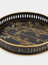 Les Ottomans Flora Iron Tray Bamboo