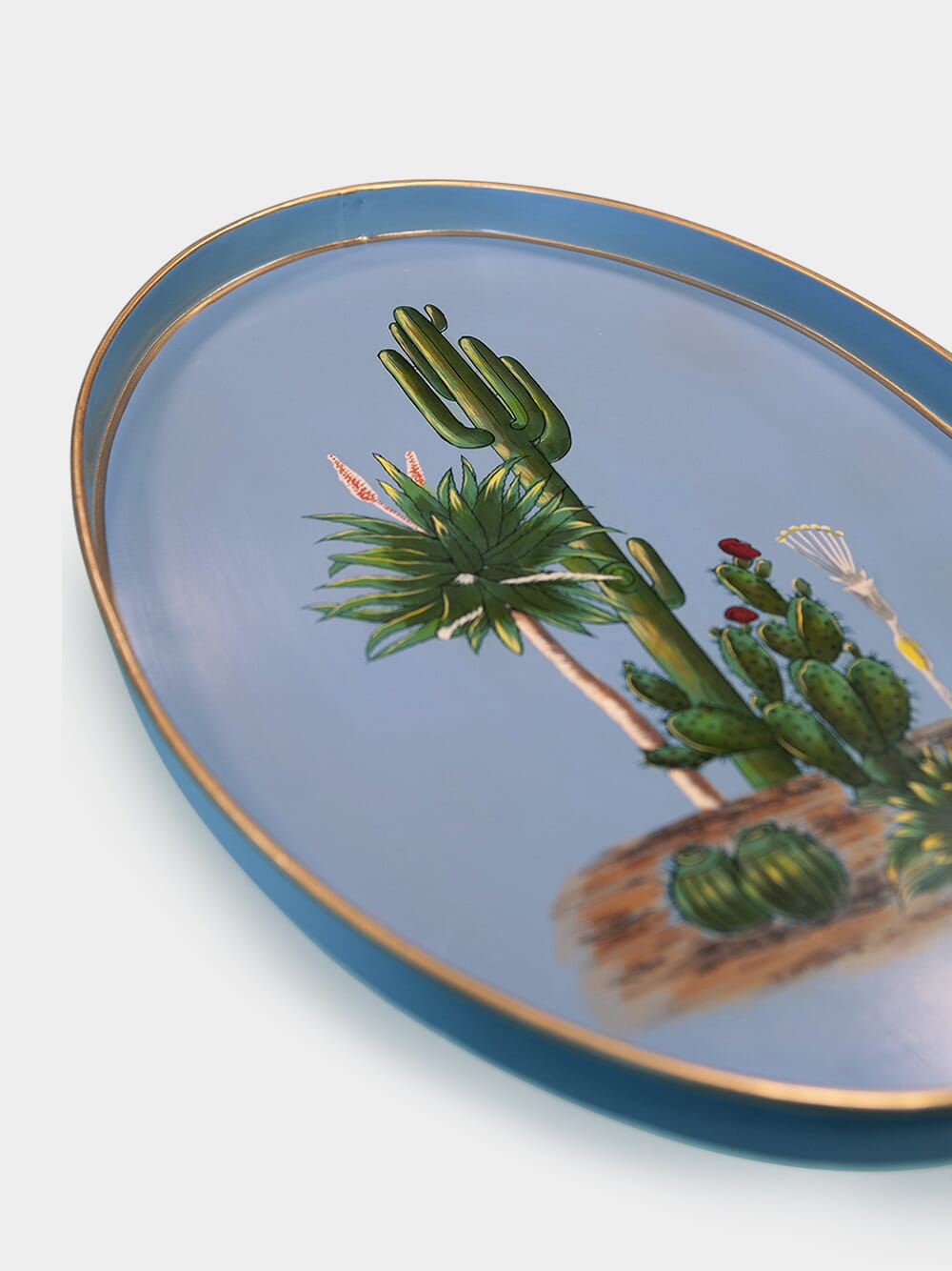 Flora iron tray Cactus 33cm