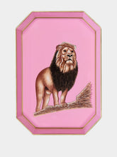 Les Ottomans Fauna Iron Tray Lion 43cm