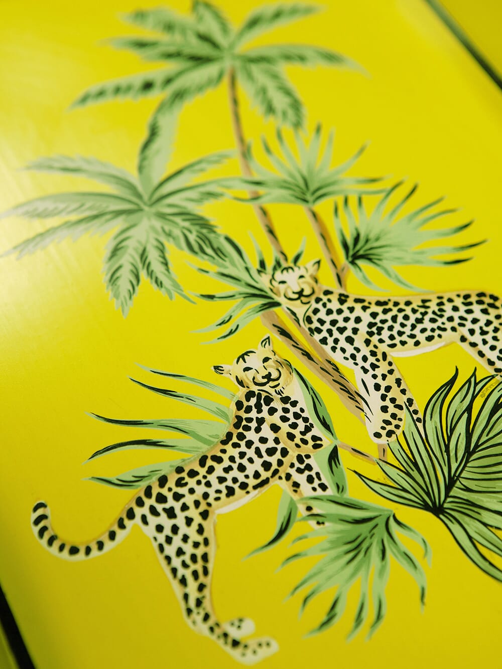 Fauna Iron Tray Leopards 43cm