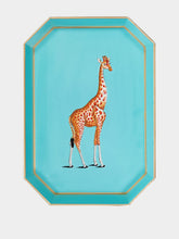 Les Ottomans Fauna Iron Tray Giraffe 43cm