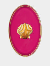 Les Ottomans Flora iron tray Shell 33cm