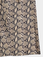 Paula Ivy Snakeskin Wrap Skirt in Printed Silk Twill