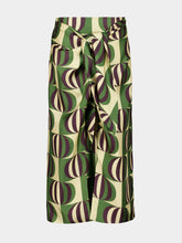 Paula Ivy Gray Modernchess Wrap Skirt in Printed Silk Twill