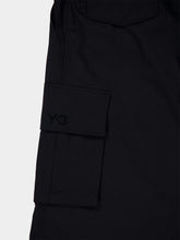 Y-3 Black Refined Wool Cargo Tracksuit Trousers