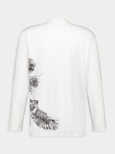 Y-3 White Graphic Long Sleeve T-Shirt