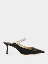Jimmy Choo Black Bing 65 Crystal Patent Mules