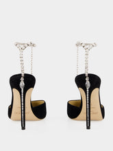 Jimmy Choo Saeda 100 Black Suede Pumps
