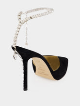 Jimmy Choo Saeda 100 Black Suede Pumps