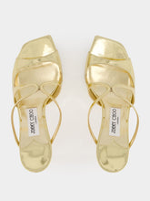 Jimmy Choo Anise 75 Gold Leather Mules