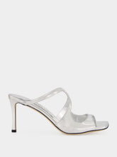 Jimmy Choo Anise 75 Silver Leather Mules