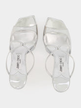 Jimmy Choo Anise 75 Silver Leather Mules
