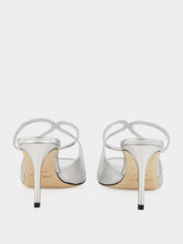 Jimmy Choo Anise 75 Silver Leather Mules