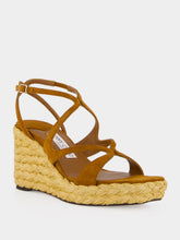 Jimmy Choo Ayla 85 Tan Suede Wedges