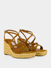 Jimmy Choo Ayla 85 Tan Suede Wedges