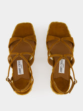 Jimmy Choo Ayla 85 Tan Suede Wedges