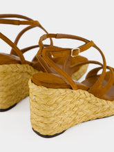 Jimmy Choo Ayla 85 Tan Suede Wedges