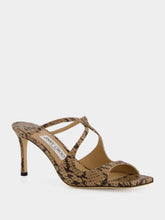 Jimmy Choo Anise 75 Kigali Snake Print Mules