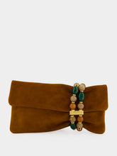 Jimmy Choo Zandra Tan Suede Clutch Bag