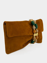 Jimmy Choo Zandra Tan Suede Clutch Bag