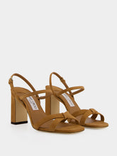 Jimmy Choo Elsy Block Heel 85 Toffee Suede Sandals
