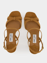 Jimmy Choo Elsy Block Heel 85 Toffee Suede Sandals