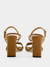 Jimmy Choo Elsy Block Heel 85 Toffee Suede Sandals