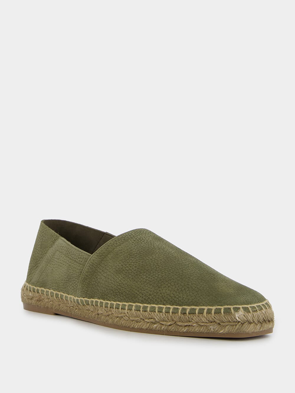 Grained Leather Espadrilles