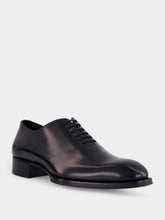 Tom Ford Black Burnished Leather Elkan Lace Up