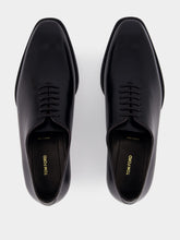 Tom Ford Black Burnished Leather Elkan Lace Up