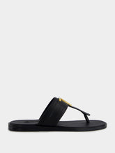 Tom Ford Black Smooth Leather Sandals